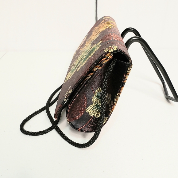 *SOLD* Asian Motif Floral Shimmer Evening Bag - Picture 7 of 8